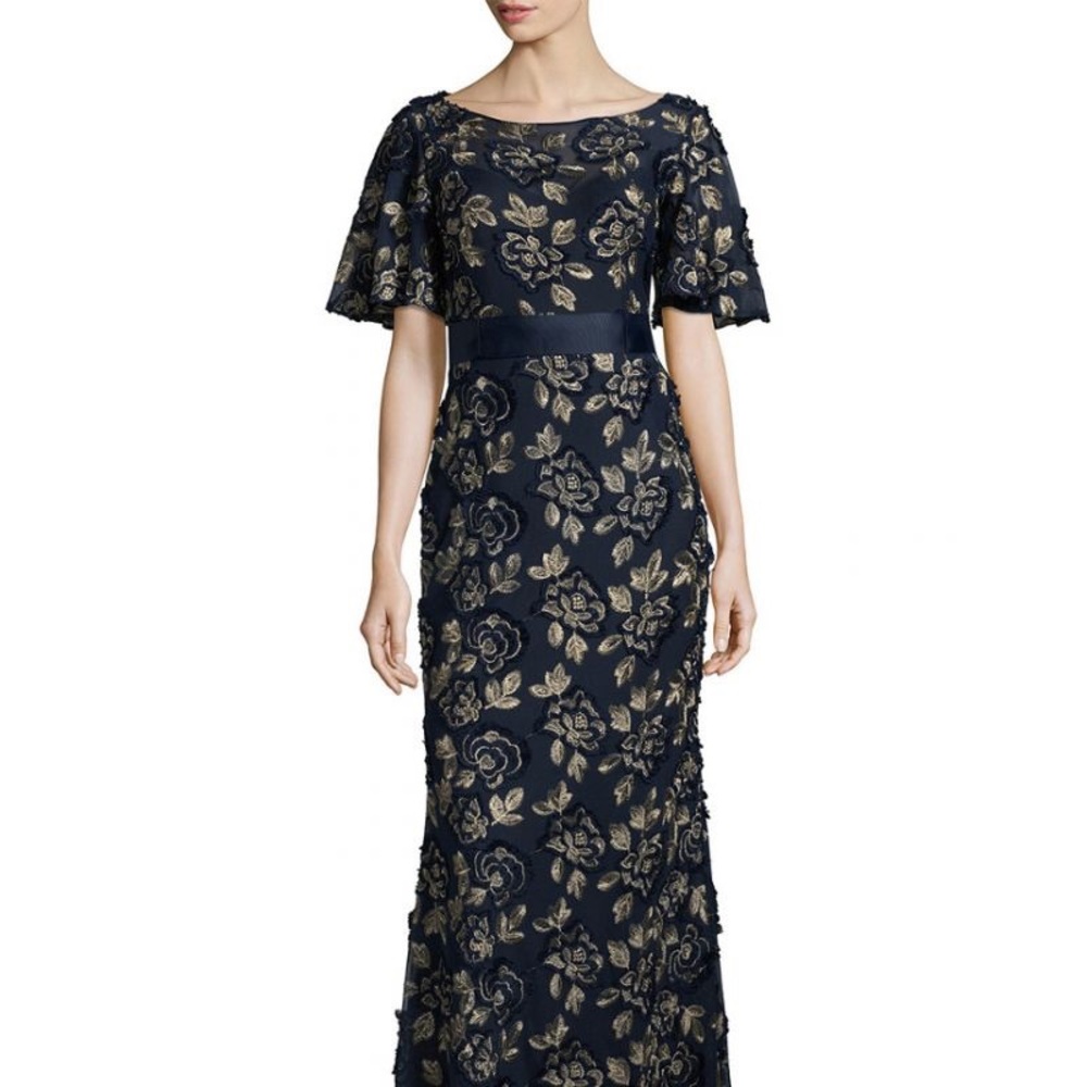 LOTUS THREADS Floral Lace Gown